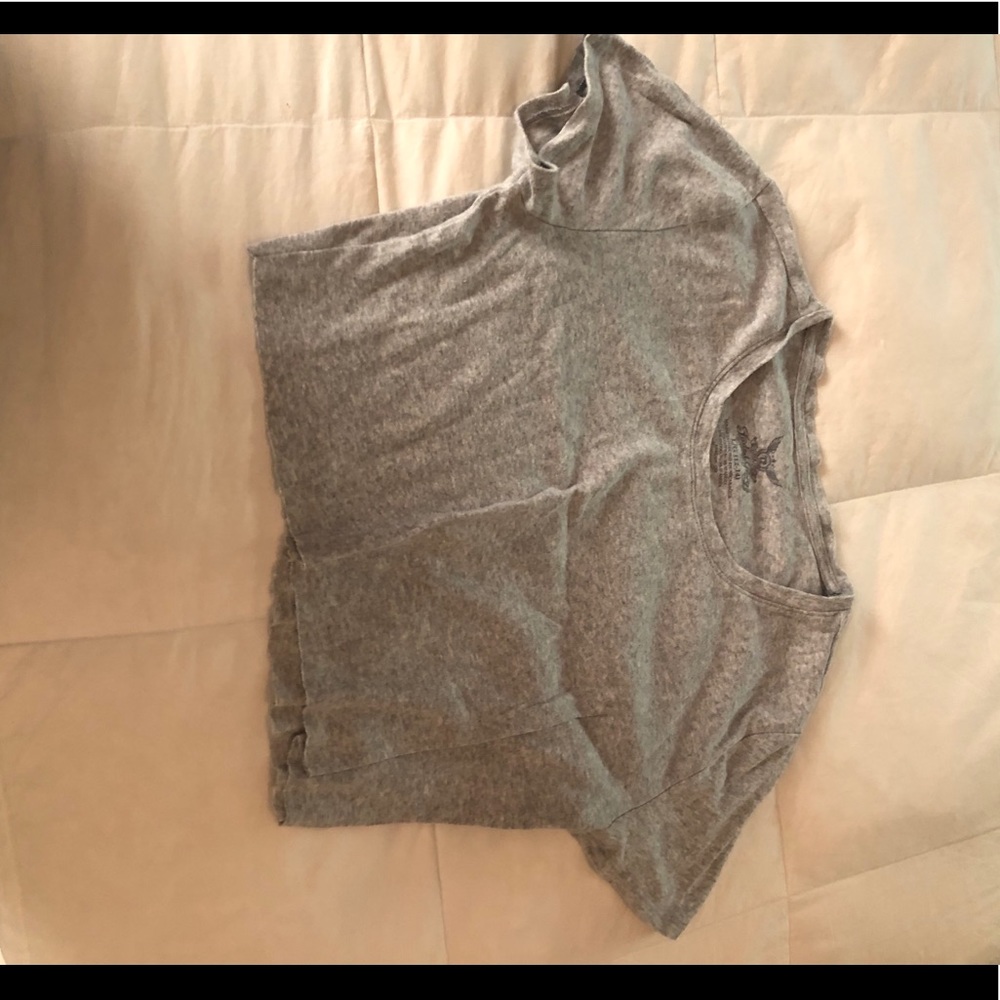 Gray crop top